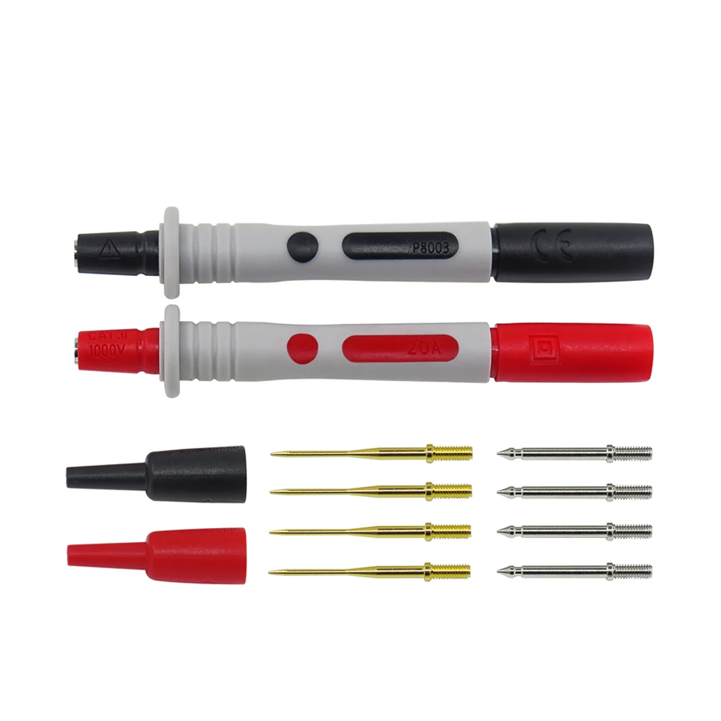 Electrical Multimeter Test Leads Set With Alligator Clips Test Hook Test Probes Insulated Quick Piercing Test Clips
