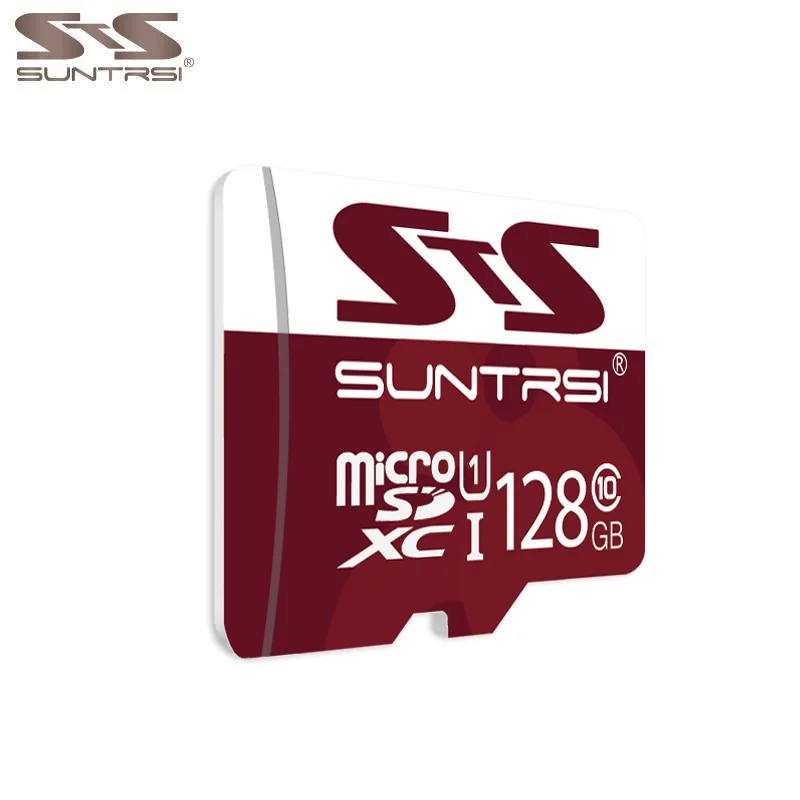 Suntrsi Microsd SD карта класс 10 16 ГБ 32 ГБ 64 ГБ реальная емкость 128 Гб карта памяти высокая скорость 256 ГБ до 95 МБ/с./с 4K видео