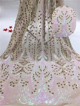 

Latest African Velvet Lace Fabric Nigerian Lace Fabric 2019 High Quality African Embroidered Lace For Wedding Dress