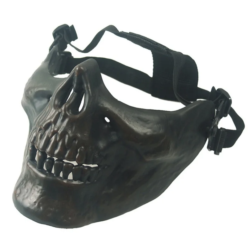 1 шт. велосипедная маска череп скелет Пейнтбол CS игра Защита половины лица маска на пол-лица для Хэллоуина защитные маски