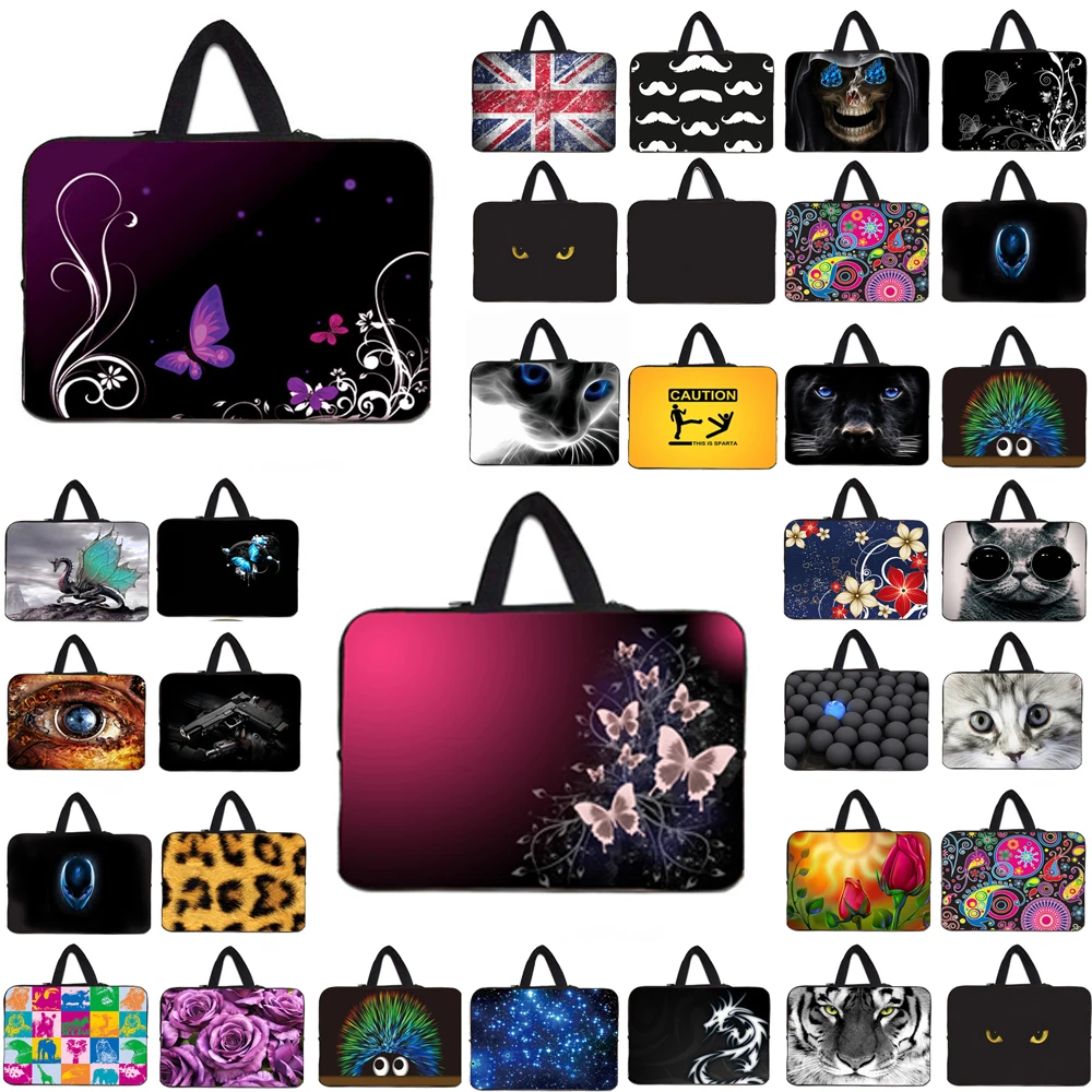 

Wholesale New Laptop Sleeve Bag Carry Handle Cover Cases Pouch For 7 10 12 13 14 15 17 Computer Tablet PC + Hide Handle