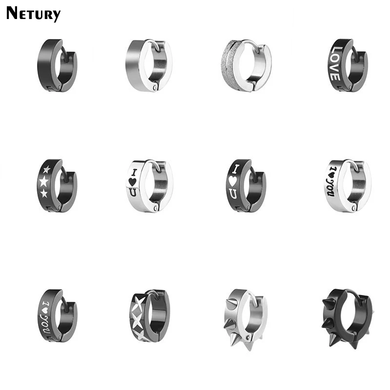 

Hot Women fashion style earrings hiphop cross star rivet rock Punk Men stud earrings Europe bar party simple cool Unisex jewelry