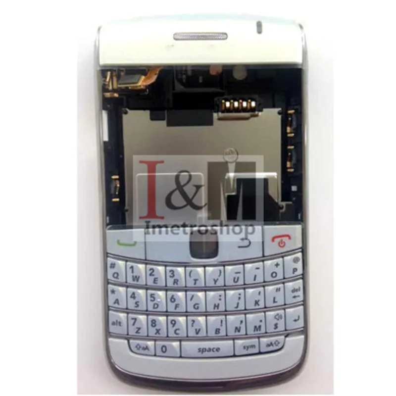 For Blackberry Bold 9700/9780 Battery Cover/Frame/Keypad Silver T