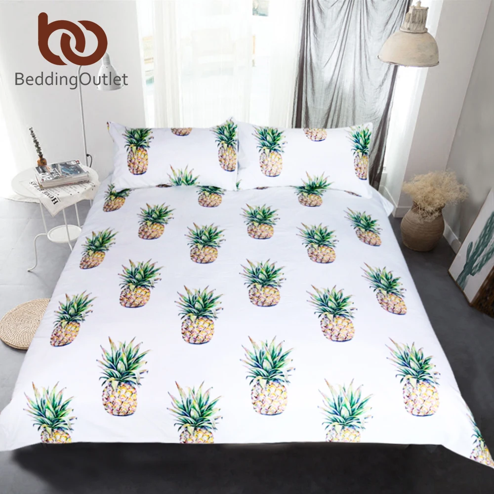 Beddingoutlet 3d Pineapple Bedding Set Tropical Fruit Print