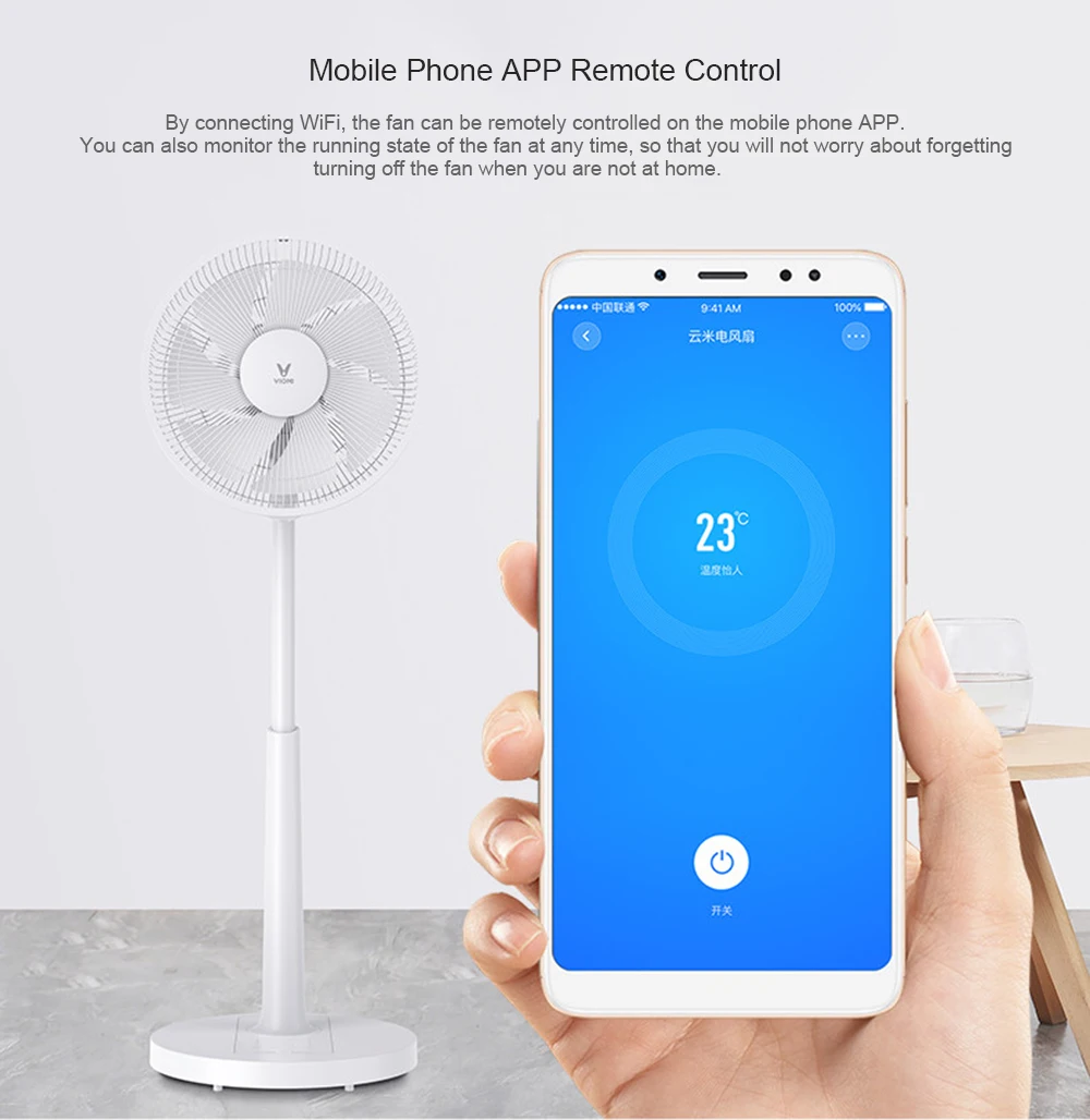 VIOMI VXFS12-Z пол голос вентилятор энергосберегающие Mute преобразования частоты 7-дизайн лезвия мобильный телефон приложение дистанционного