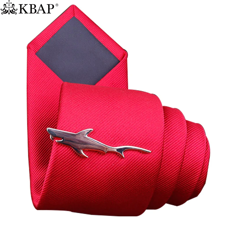 Kbap Мужская мода металлический зажим для галстука серебряный Цвет крутой