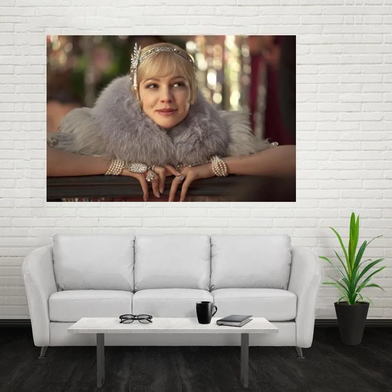 Новый красивый плакат Великий Гэтсби индивидуальный холст искусство ткань