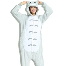 

Totoro Kigurumi Onesie Adult Women Animal Pajamas Suit Flannel Warm Soft Sleepwear Onepiece Winter Jumpsuit Pijama Cosplay