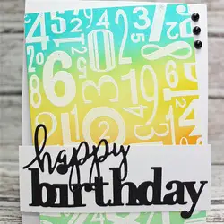 Eastshape 2 шт. смешанные шрифт Happy штамп ко дню рождения резки металла Скрапбукинг для создания карты DIY тиснение сокращений Новый Craft 2019