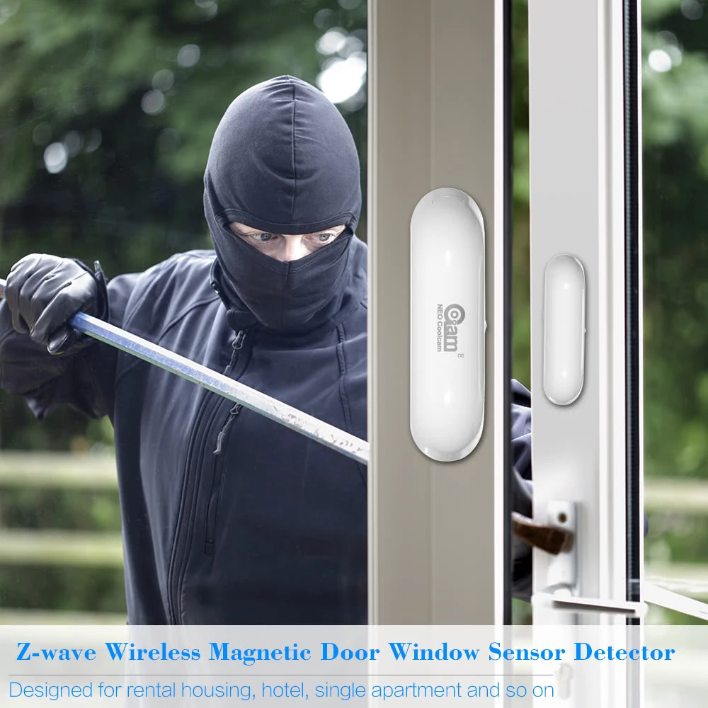 

NEO Free shipping NAS-DS01Z Z-wave Door Window Sensor Compatible with Z wave 300 500 series Magnet Lock Door Sensor Alarm