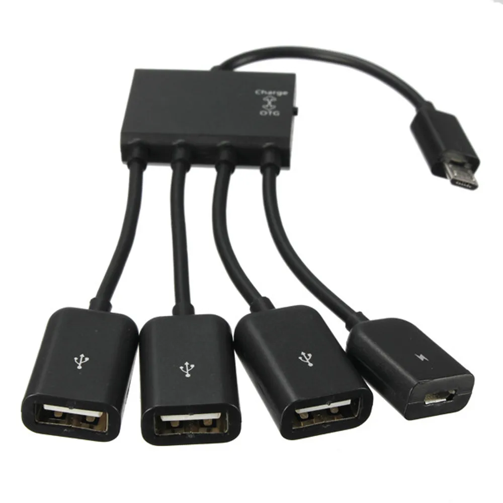 Usb переходник для зарядки телефона. Micro USB OTG Hub. Кабель - переходник (хаб) OTG Micro USB Hub. Lapara la-MICROUSB-OTG-Hub картридер/USB-хаб. Кабель переходник хаб OTG Micro USB Hub, 4 порта 3 x USB, 1 X питание зарядка.