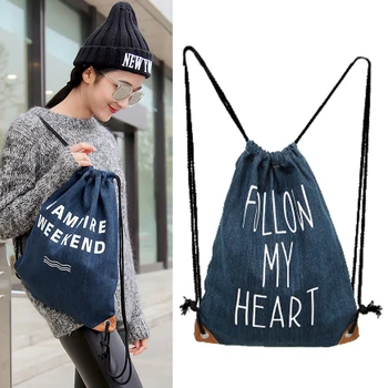women's drawstring gym bag