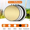 SUPON 60/80/110cm 5 In1 Reflector Collapsible Photography Light reflective screen for Studio Multi Photo Disc Diffuers acessorio ► Photo 1/6