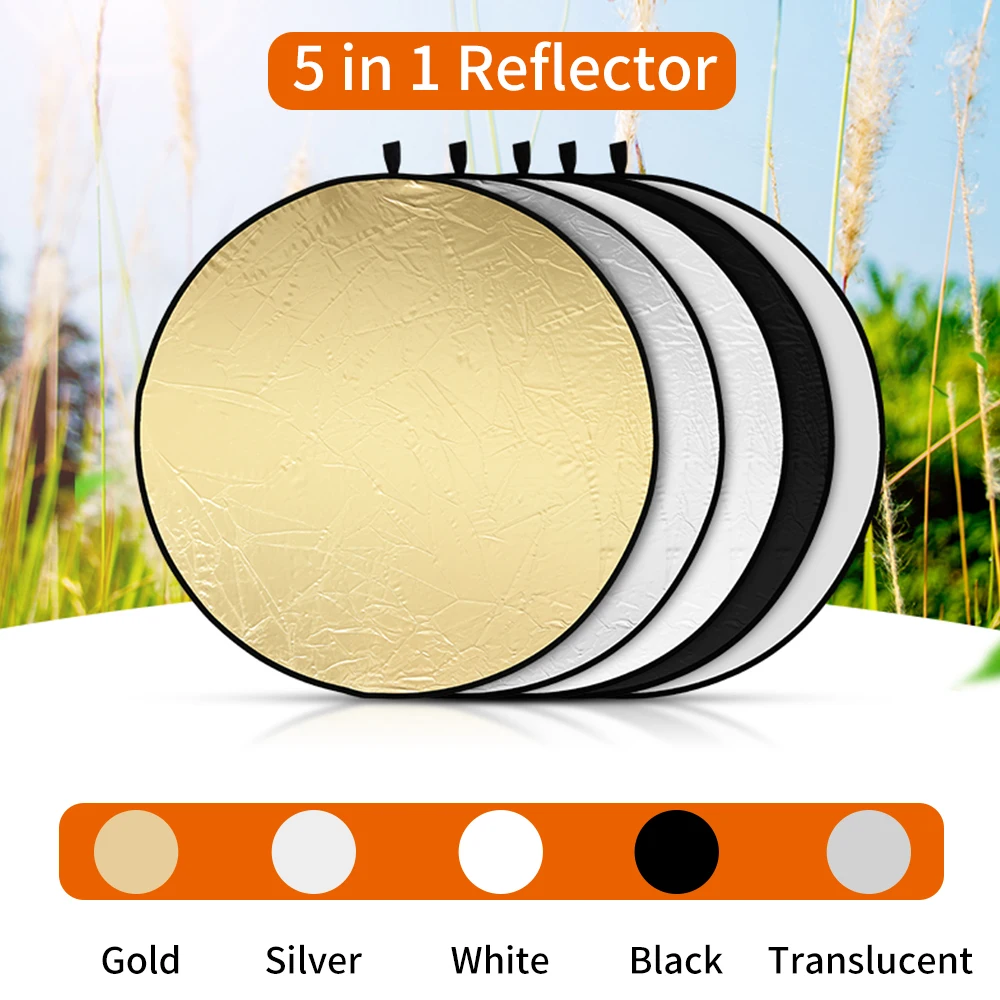 

SUPON 80cm 5 In1 Reflector Collapsible Photography Light reflective screen for Studio Multi Photo Disc Diffuers acessorio
