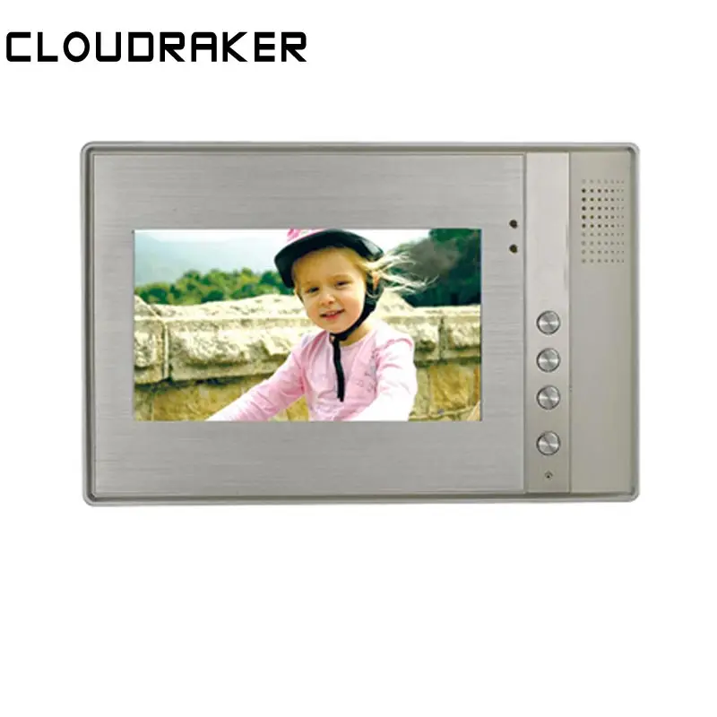 

CLOUDRAKER 7 inch Indoor Monitor Video Door Phone Doorbell Intercom System Unlock Wall Mounting