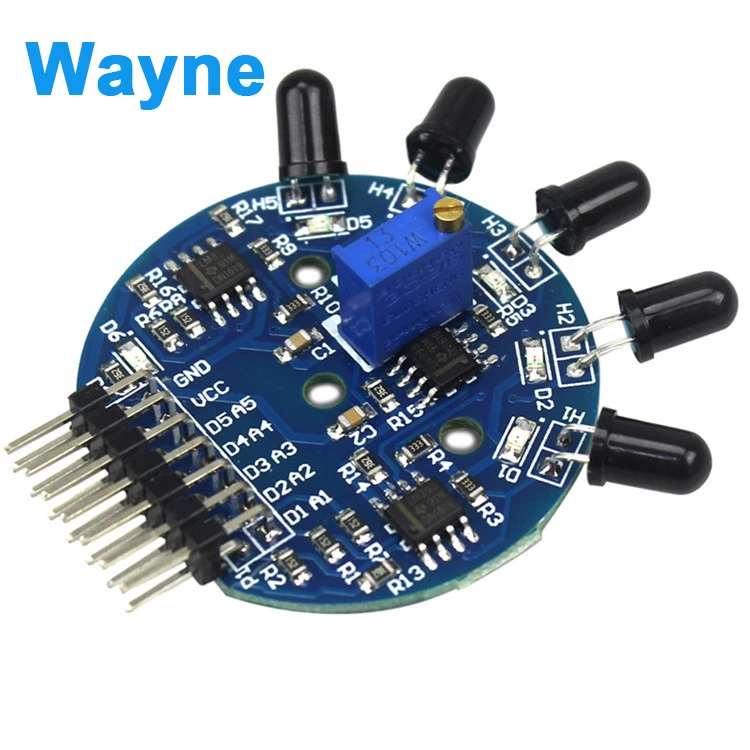 5 Channel Flame Sensor Analog Digital Signal Dual Output Fire Fighting Robot Module Intelligent 