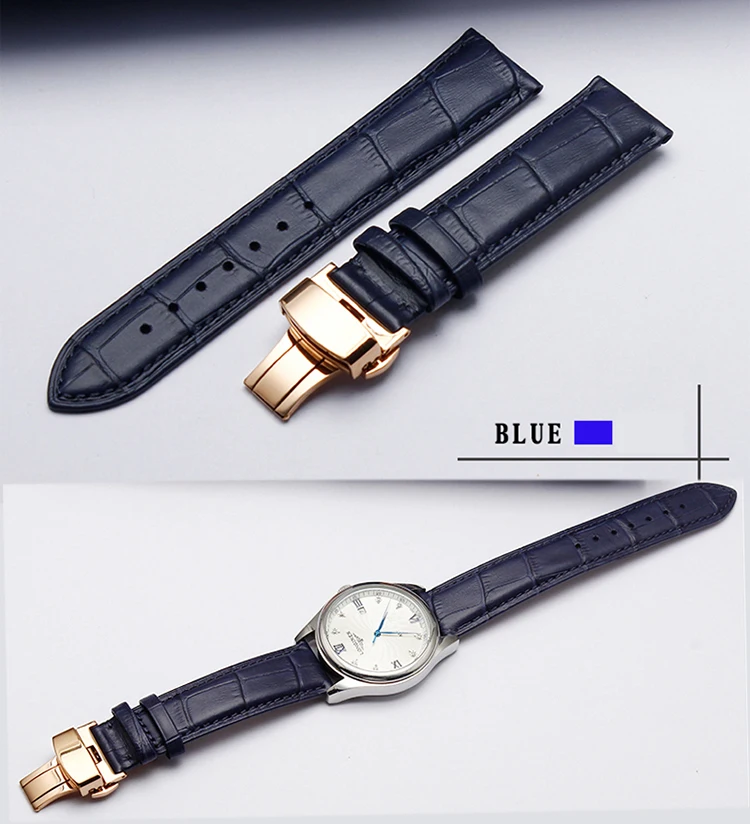 Кожаный ремешок для женщин Tissot seiko guess Casio A-rmani ремешок белый красный кожаный ремешок Женский браслет 12 14 16 18 20 22 мм