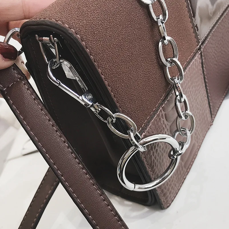 brown Opaca Borsa Selvaggio Tendenza Nero Il Sacchetto Piccola Diagonale Modo Piazza Spalla Di Nuova 6OcFT5wqT