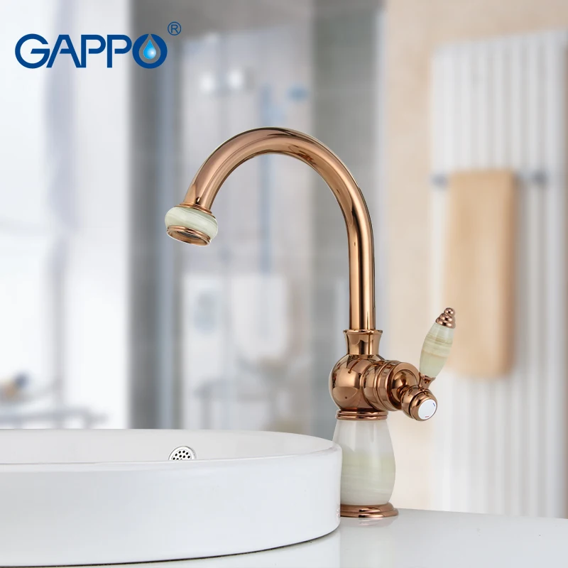 

GAPPO Basin Faucet basin rose gold mixer taps waterfall bathroom mixer faucets bath Deck Mounted bathroom Faucets taps