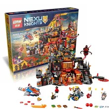 1244Pcs 2016 New LEPIN 14019 Nexoe Knights Jestros Vulkanfestung Model Building Kit Minifigure Blocks Brick Toy Compatible