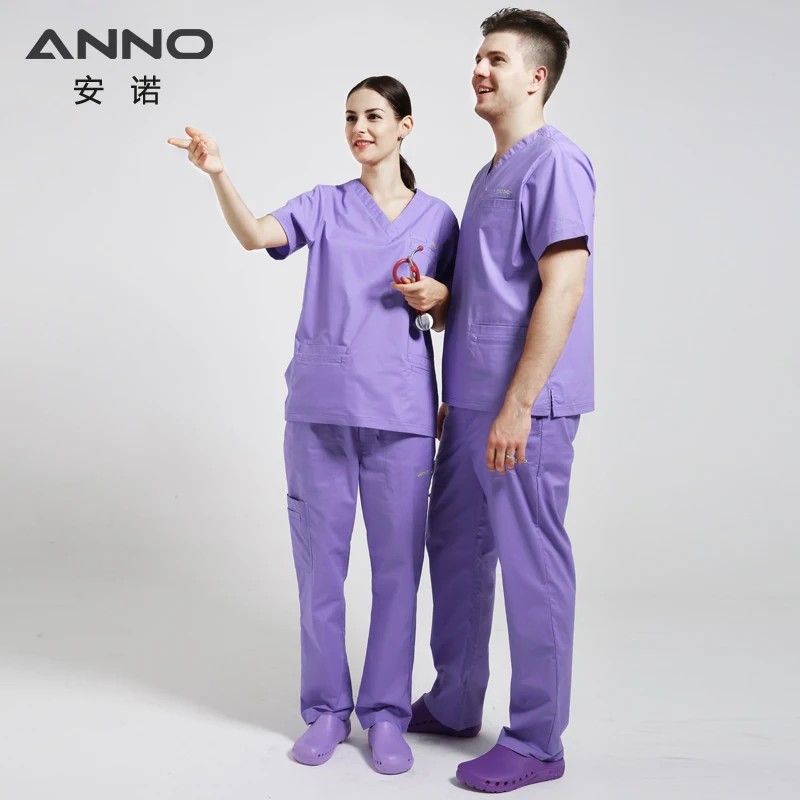 Najtaniej Elastyczność bawełna elastan Body strój pielęgniarki dla kobiet mężczyzn peelingi medyczne garnitur Dental szpital zestaw odzież do pracy odzież pielęgniarska