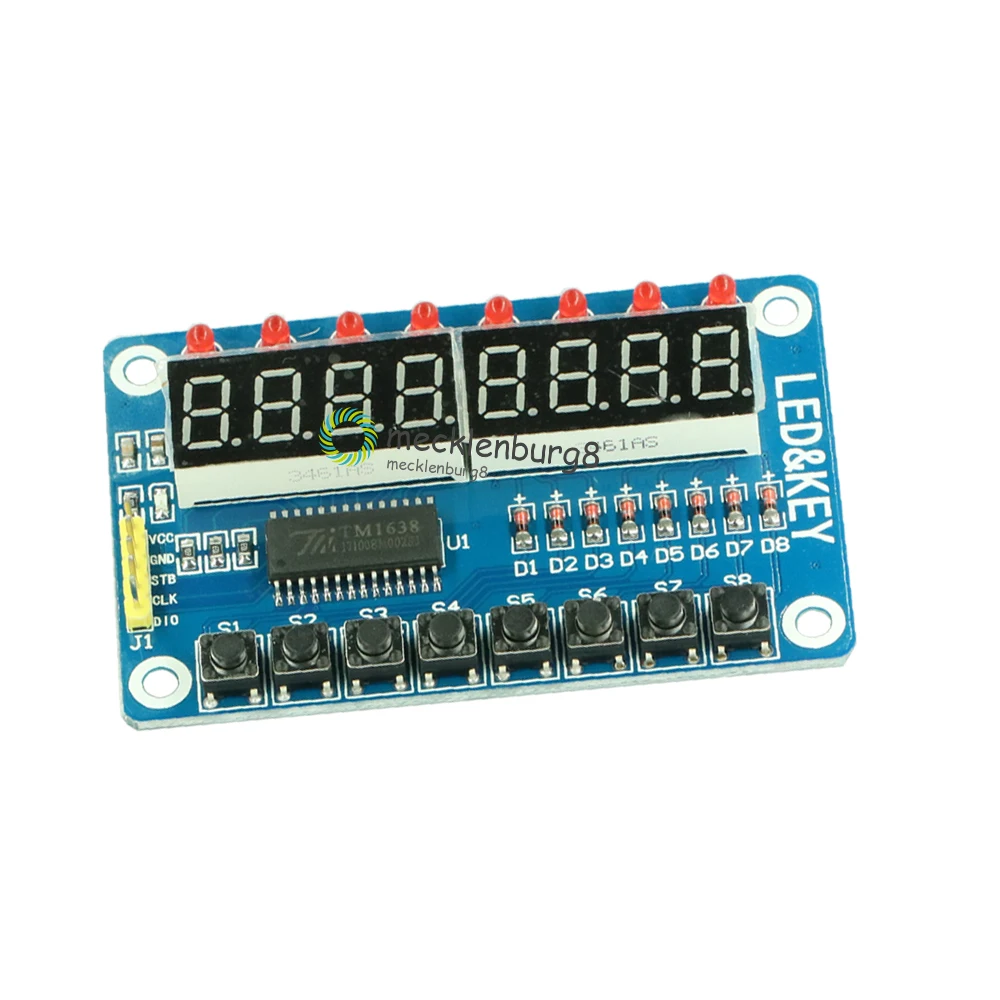 8 битная светодиодсветодиодный цифровая трубка битный модуль TM1638 для AVR Arduino ARM