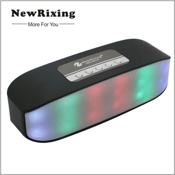 

NewRixing Bluetooth Speaker Portable Speaker Wireless Stereo Speaker for Phone with Mic Handfree Dual Bass Support TF FM USB LED