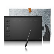 Big sale Upgraded Pro Version Huion 1060 Plus Graphic Drawing Digital Tablet +Card Reader 8G SD Card 5080 LPI 12 Express Keys +Bag +Glove