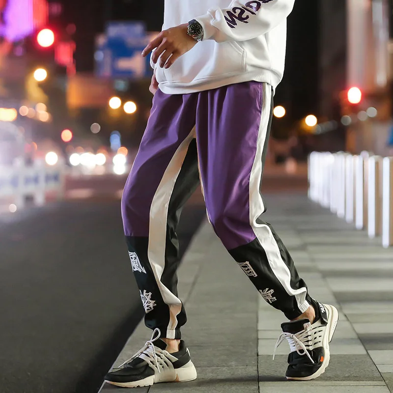 Plus Size 5XL Casual Loose Sweatpants Hip Hop contrast color printed Mens Street Dancing Trousers Fashion Sport Pants Plus Size 5XL Casual Loose Sweatpants Hip Hop contrast color printed Mens Street Dancing Trousers Fashion Sport Pants