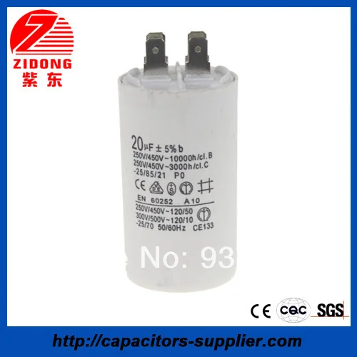 Lead CBB60 20uF Fil 450V Cylinder Run Motor SH Capacitor AC