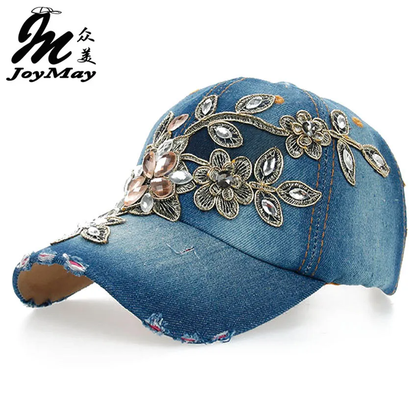 2016 New Top Design Adjustable Baseball cap Fashion Leisure Rhinestones