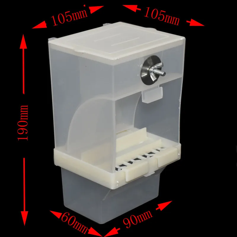 1 шт. ПЭТ птица Предотвращение всплеск пищевой контейнер попугай подвесной автоматическая кормушка для птиц Starling товары для животных - Цвет: Buckle with screw