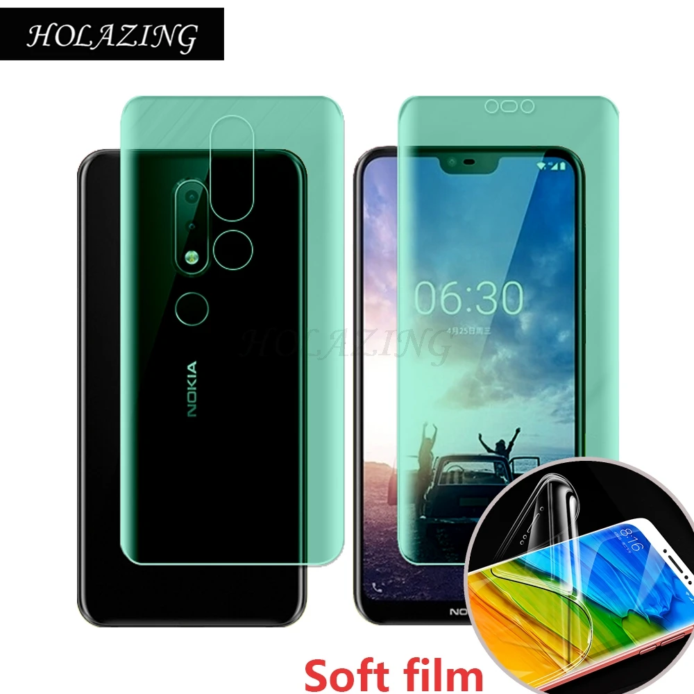 

HOLAZING New No Required Water Hydrogel Film 4D Full Coverage Screen Protector for Nokia X6 2018 5.8" AUTO Fixed Skin Layer