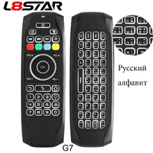 

L8star G7 Air Mouse Backlight English Russia Wireless Keyboard 2.4G Remote Control IR Learning Fly Air Mouse Backlit For Mi Box
