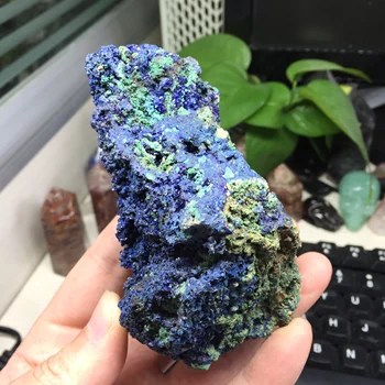 

415g Natural Azurite Ore High Quality Bule Malachite Minerals Healing Chessylite Stone Home Decoration #BH1121
