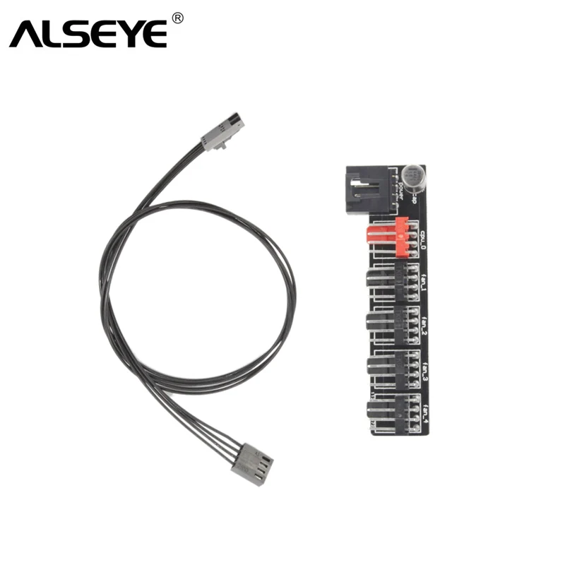 ALSEYE ШИМ 4Pin Концентратор контроллера вентилятора для компьютера адаптер 1 5