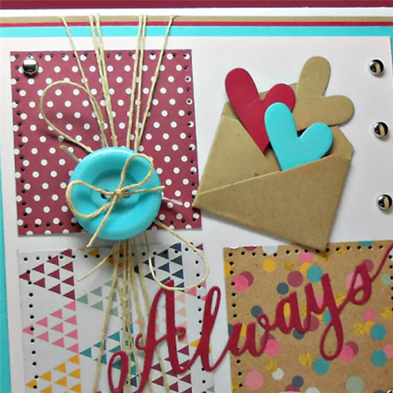 

Eastshape Heart Envelope Dies Background Metal Cutting Dies Embossing Stencil DIY Scrapbooking New Crafts Die Template