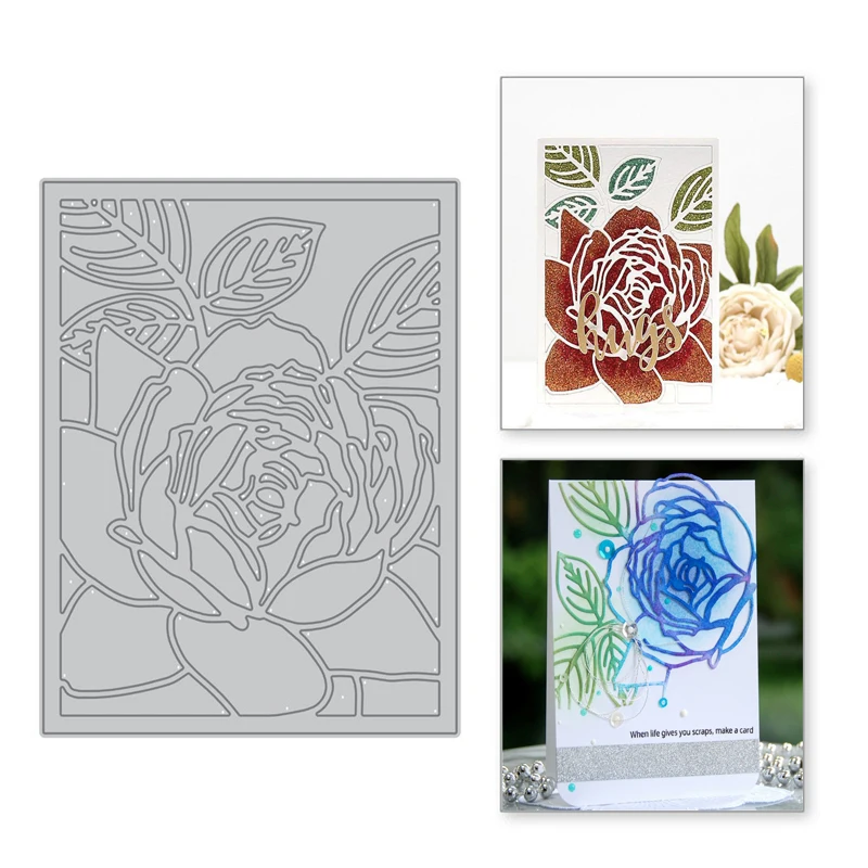 

YaMinSanNiO Rose Flower Frame Metal Cutting Dies Scrapbooking For Making Cards Decorative Embossing DIY Crafts Stencils New 2019