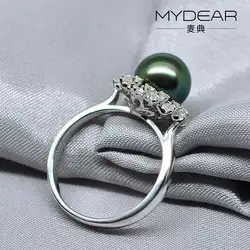 Mydear женские ювелирные изделия женщины ААА пресноводных моды Silver Pearl Ring проекты для женщин