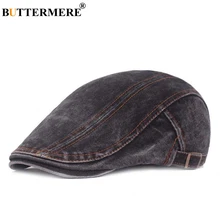 BUTTERMERE, плоская кепка s для мужчин, черная, хлопок, плюща, кепка, мужская, весна-лето, регулируемый деним, берет, утконос, британский Гэтсби, Кепка