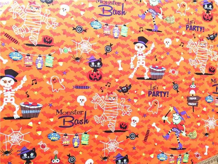

Cotton funny Skull Halloween DIY fabric cotton width 140cm Home decoration