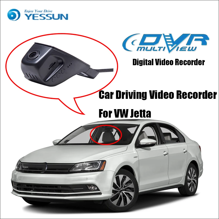 Beste YESSUN Auto Front Dash CAM Camera Voor VW Jetta DVR Driving Video Recorder Voor iPhone Android APP Controle functie