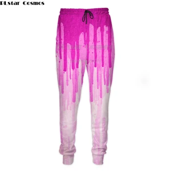 

PLstar Cosmos Drop shipping 2018 New Fashion Mens 3D trousers Oil Spill vibrant colors Print Men/Women Casual joggers Pants