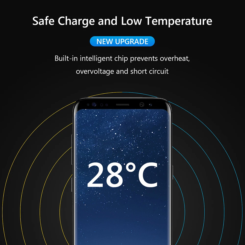Беспроводное зарядное устройство TIEGEM 10 Вт Qi для iPhone 8 Plus X быстрая Беспроводная