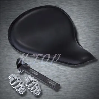 

Motorcycle Cushion Synthetic Leather Springs Solo Seat Fits For Harley Chopper Bobber Sportster