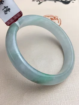 

Zheru Jewelry Pure Natural Jadeite Bracelet 54-62mm Natural Light Green Double Color Female Gift Give A Country Certificate