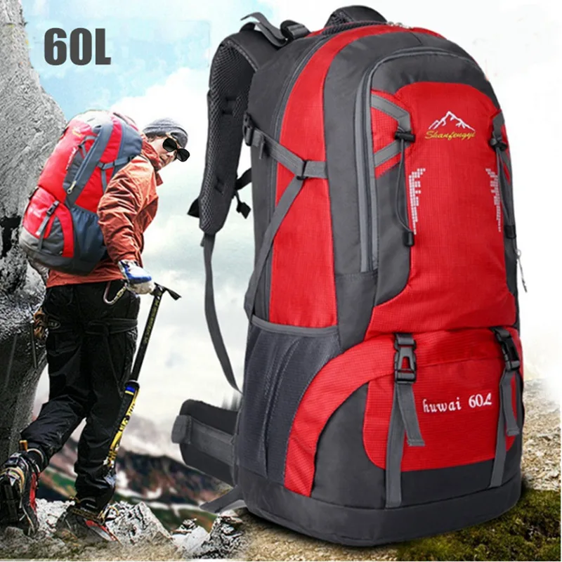 

60L Outdoor Backpack Hiking Bag Camping Travel Waterproof Mountaineering Pack
