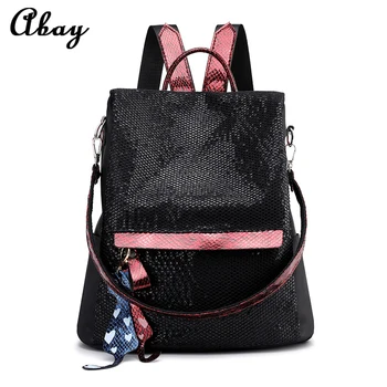 

2019 new ladies backpack travel leisure large capacity college backpack girl ladies fashion sequin backpack multifunction bag