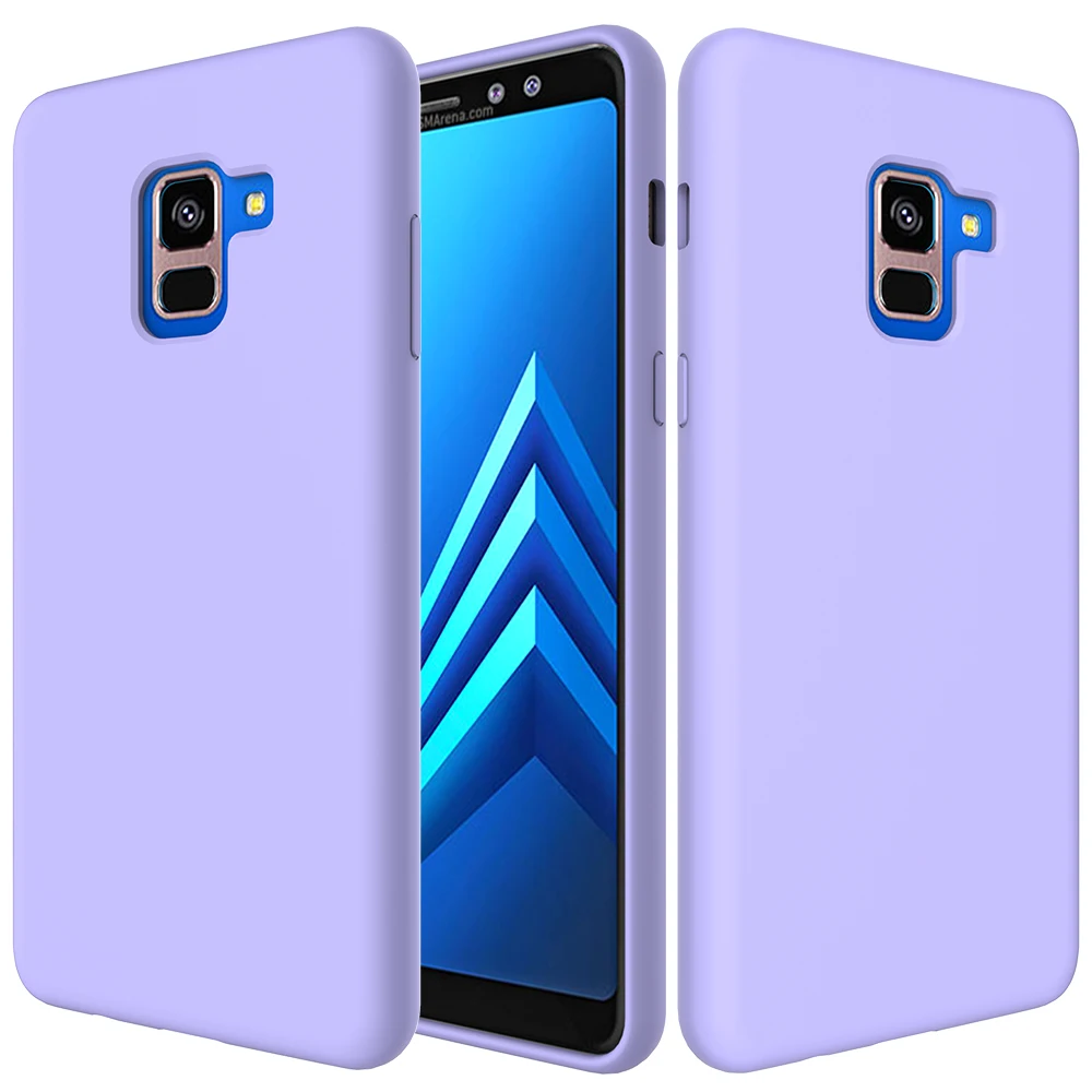 Для samsung Galaxy A8 Plus мягкий жидкий силиконовый чехол-накладка для samsung A8 plus A9 S10 5G A70 M20 M10 A9S чехол s - Цвет: purple