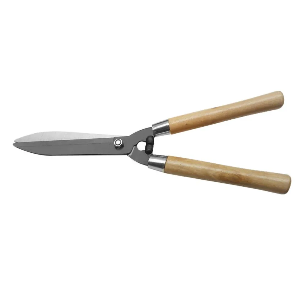 Pruning Scissors Hedge Shears Clippers with Long Wooden Handle for Garden Shears Shimming Shaping